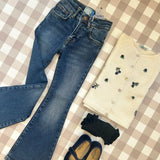 Jeans stretch mid rise skinny flaire  Noelia