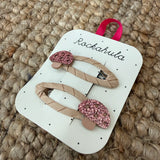 Pack mollettine clips funghetto glitter