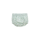 Abito con bloomers Blanca fantasia fiorellino verde ricamo smock Tartaleta B8034