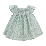 Camicetta fantasia fiorellini verde ricamo smock Hope Tartaleta B8038