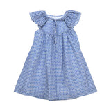 Abito Soleil fantasia azzurro ricamo smock Tartaleta B8142