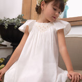 Abito Alba bianco ricamo smock Tartaleta B8212
