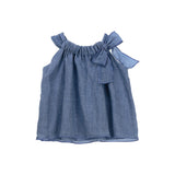 Top azzurro con fiocco laterale Tartaleta B8278