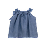 Top azzurro con fiocco laterale Tartaleta B8278