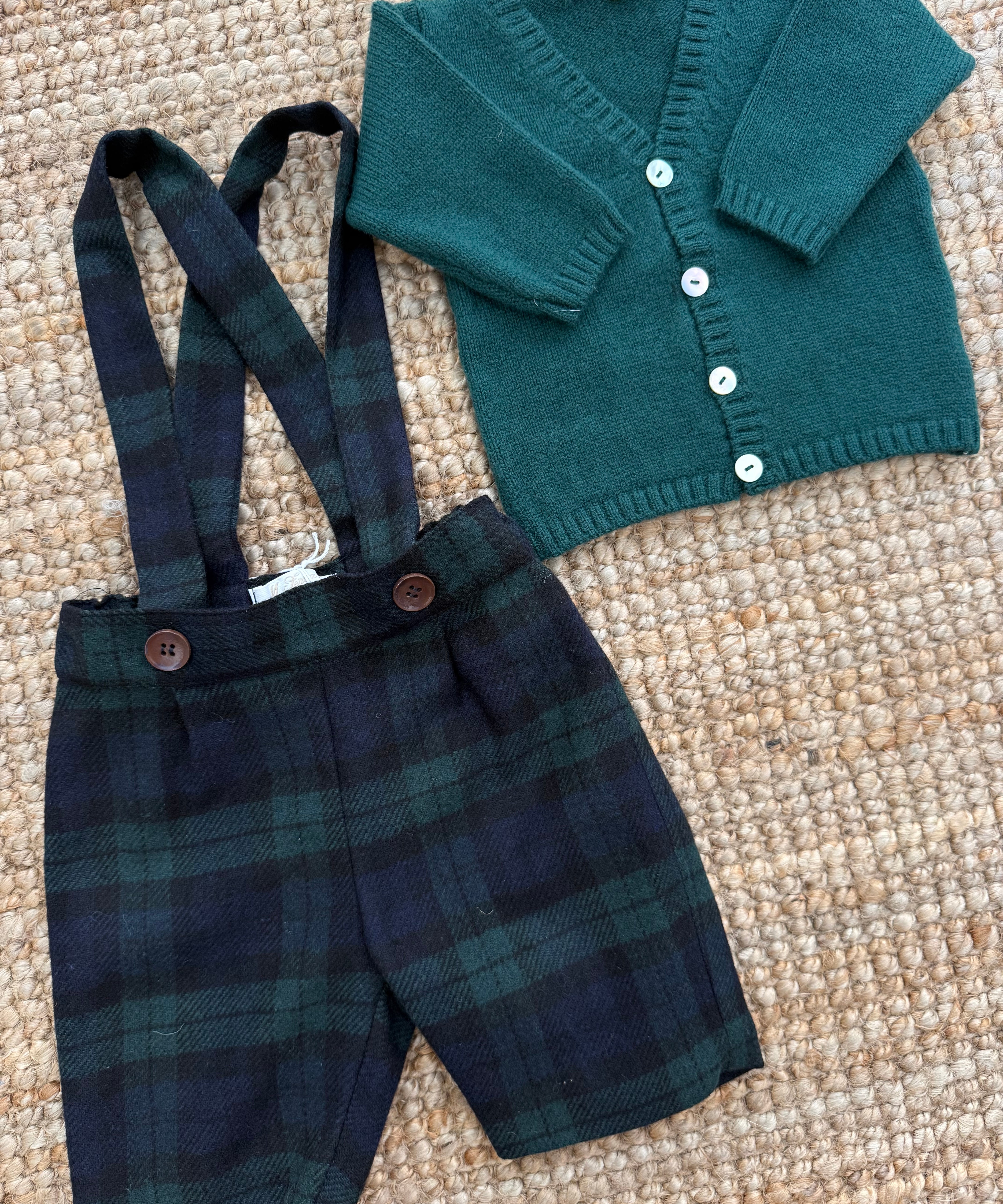 Bermuda con bretelle tartan blackwatch Mariella Ferrari PTM11
