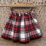 Gonna LAB reversibile tartan e velluto