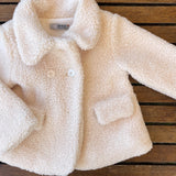 Double-breasted milk teddy coat DK367