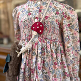 Abito Lola fantasia fiori con ricamo smock 37011 Kidiwi