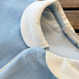 Tutina in ciniglia azzurro con colletto rotondo BG530