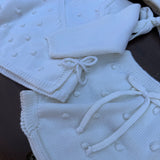 Completo incrociatino + bloomers lavorazione noccioline latte Mi Lucero x LA NUVOLA LAB 25307 25309