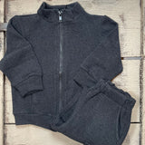 Tancredi LT3A00039 charcoal zip cardigan