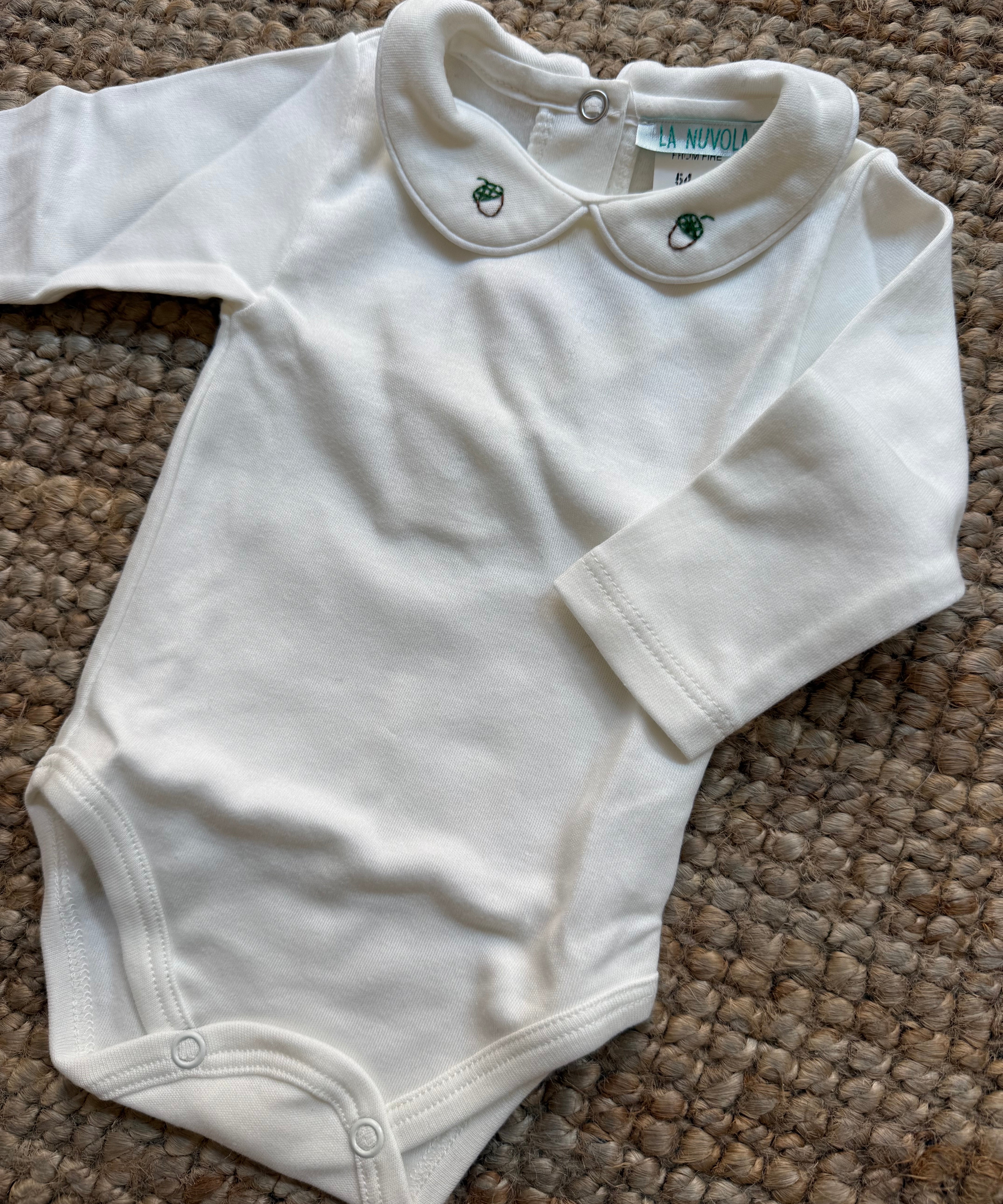 Body LAB newborn colletto ricamato ghiande