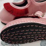 Friulana rosa con frange bordeaux LaVí