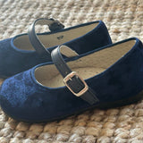 Ballerine velluto blu B2601