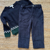 Pantalone velluto a coste blu Isi Boy F25B217PNVS