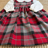 Abito scamiciato LAB tartan rifinito con serpentina in velluto