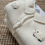 Cardigan colletto frill latte Mi Lucero x LA NUVOLA LAB I25273