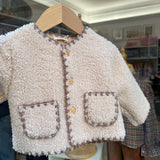 Giacca teddy con impunture sabbia CAS98G BabyGi