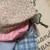 Beauty pochette con manico LAB margherite rosa