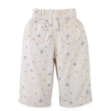 Pantalone newborn velluto millerighe latte fantasia fiorellini azzurro Gingersnaps IGPA0128
