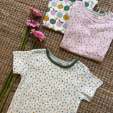 T-shirt mezza manica fiori base latte Pigeon 26SHOSA