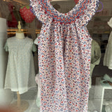 Abito LAB fiorellini con ricamo punto smock