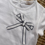 T-shirt mezza manica fiocco centinato profilo blu La Mascot 55/1101008