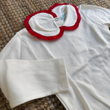 Polo LAB Sara colletto frill rosso