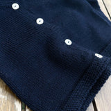 Navy Blue Crewneck Cardigan Newborn Mi Lucero x LA NUVOLA LAB I24064