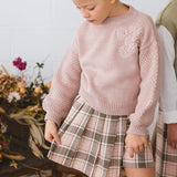 Maglione Magil rosa con fiori IN27080