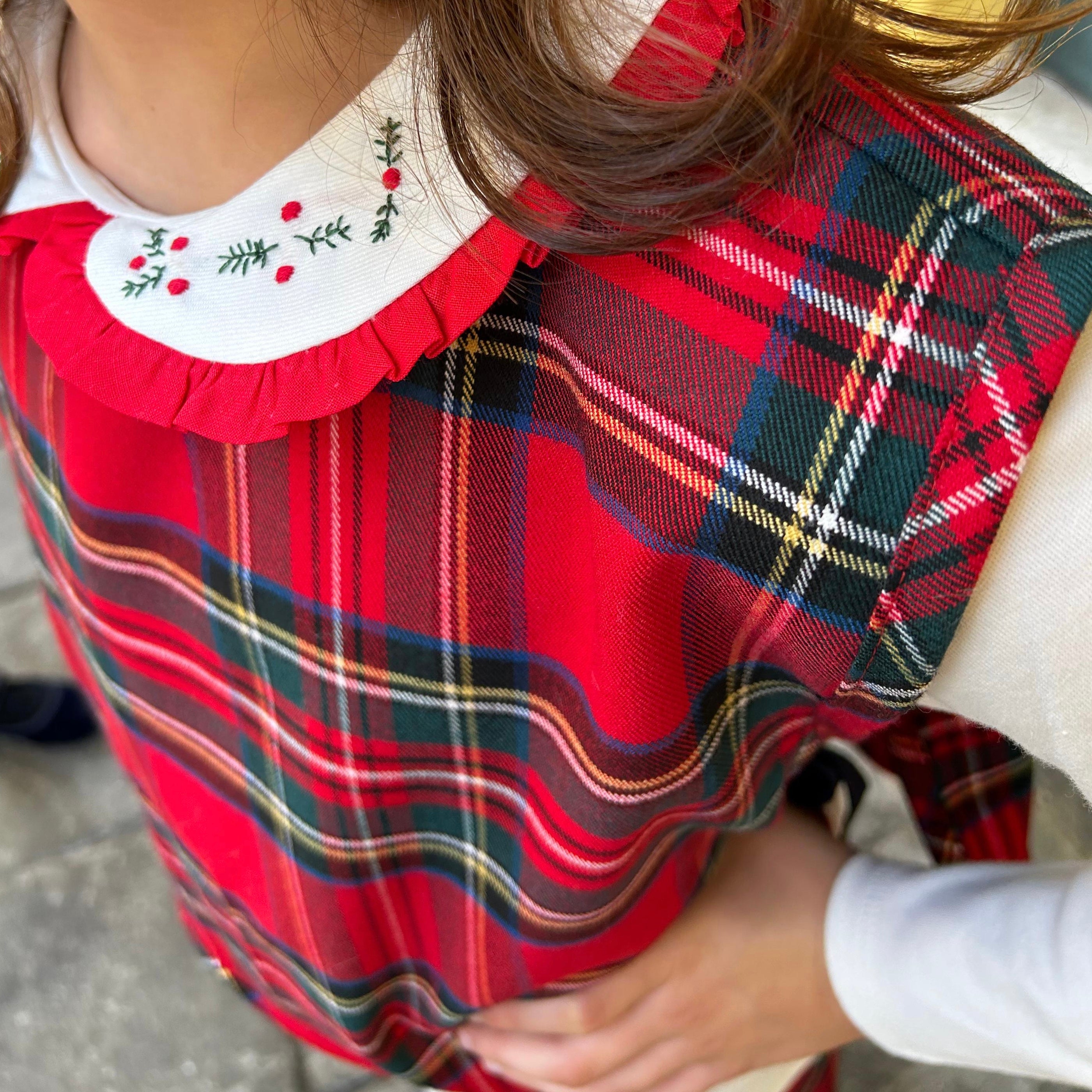 Completo Rachele LAB tartan casacca gilet pantalone palazzo