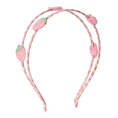 Cerchietto doppio con fragole glitter H2522P