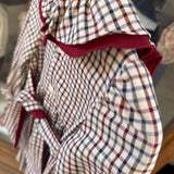 Abito Josephine quadretto con ricamo smock 37251 Kidiwi