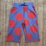 Pantalone palazzo maxi pois blu e arancio 25JERTGOR