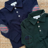 Polo blu con dettagli tartan Malvi F26B207CAII