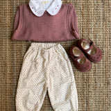 Pantalone in velluto millerighe stampa fiorellini HE89G BabyGi
