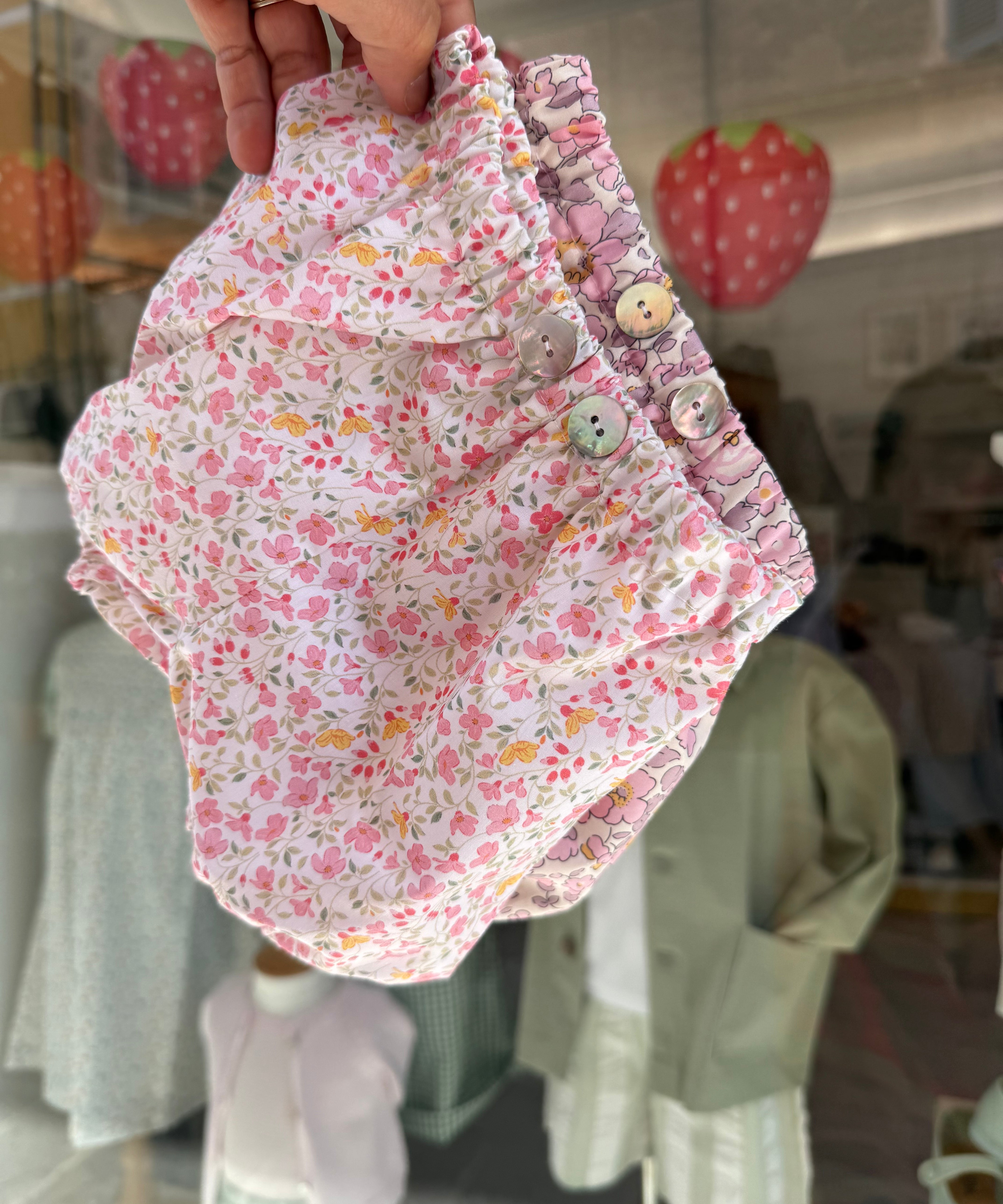Bloomers LAB coulotte in cotone fiorellini base bianca