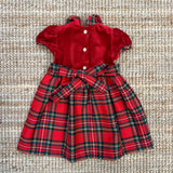 Abito LAB tartan e velluto