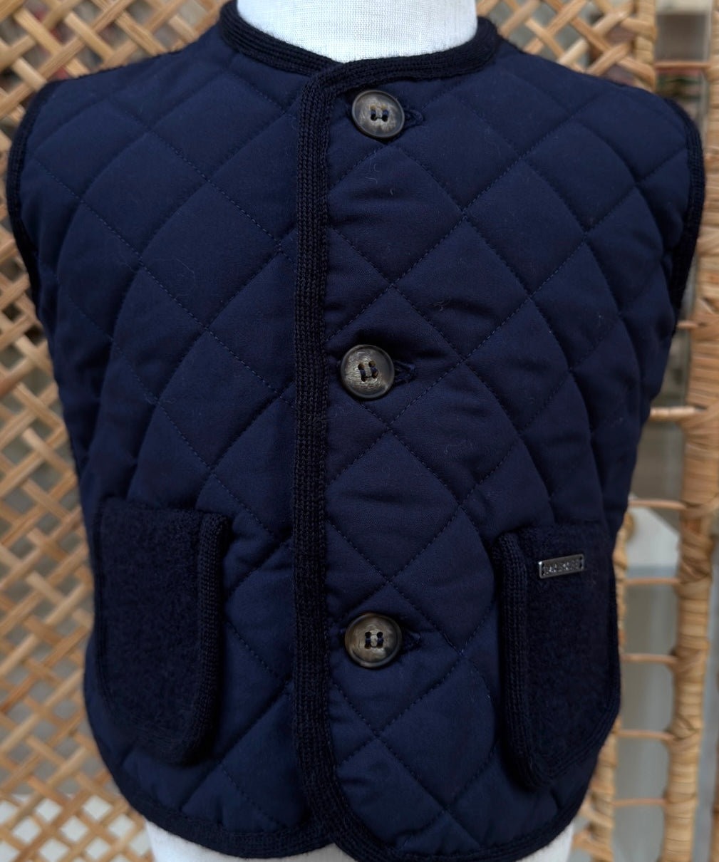 Gilet trapuntato blu 3435 Marae