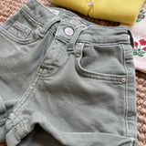 Shorts in denim oliva high rise Elida LTB