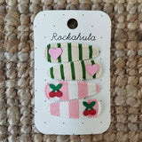 Pack mollettine clips ciliegie e cuoricini H2541M