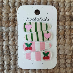 Pack mollettine clips ciliegie e cuoricini H2541M