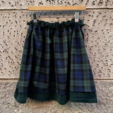 Gonna LAB tartan blackwatch con balza velluto verde