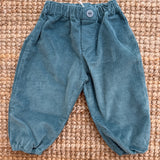 Pantalone velluto a costine petrolio con elastico Mariella Ferrari PTB2BIS