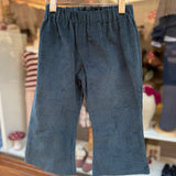 Pantalone zampetta LAB Laila in velluto a coste petrolio