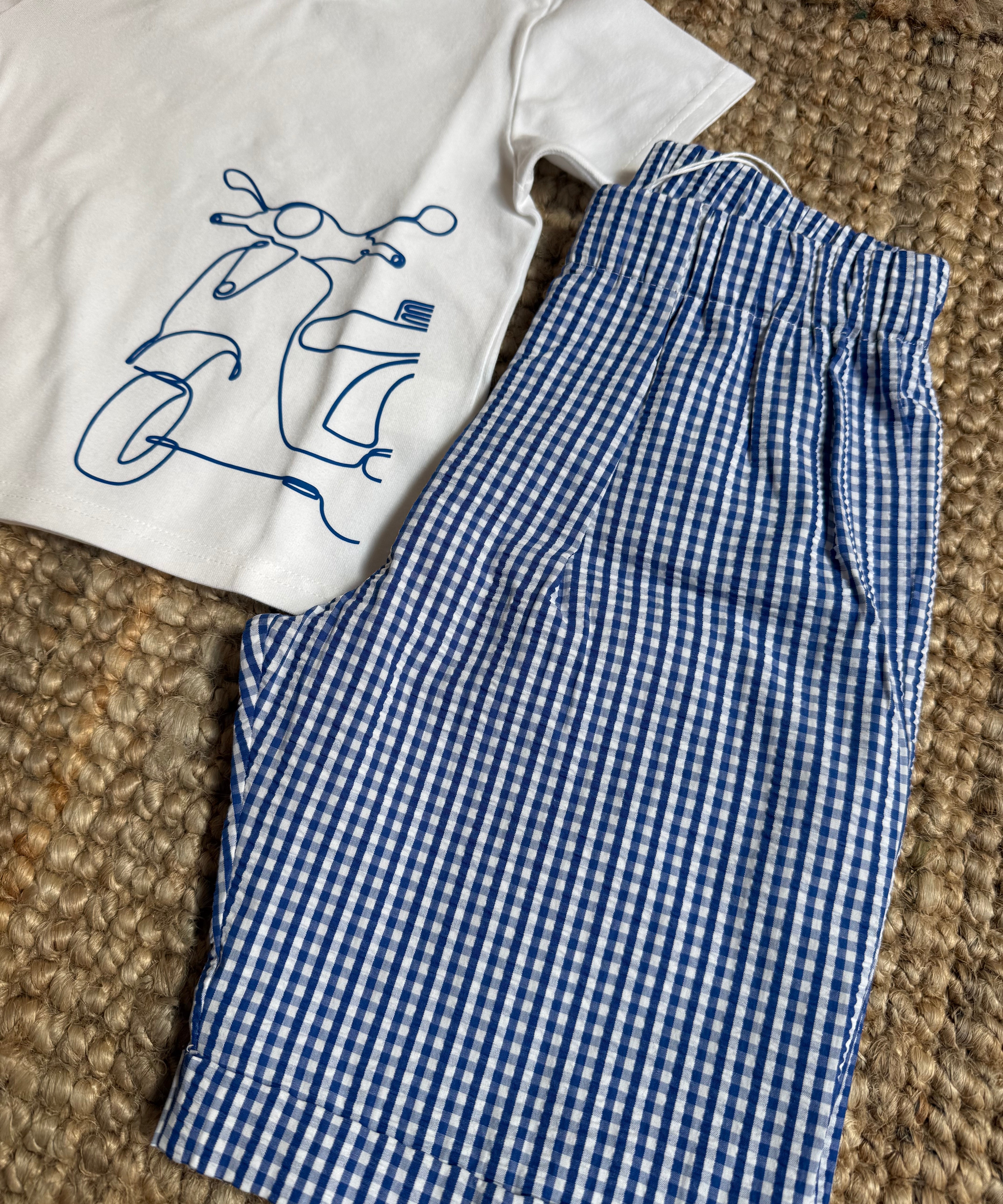 T-shirt mezza manica vespa blu La Mascot 55/1103126