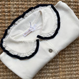 Polo colletto bordato in velluto blu La Mascot 541204002