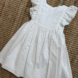 Abito plumetis bianco e sabbia Mariella Ferrari P018