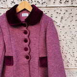 Cappotto in lana bordeaux I251004