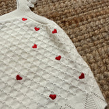 Top con cuoricini ricamati DK326